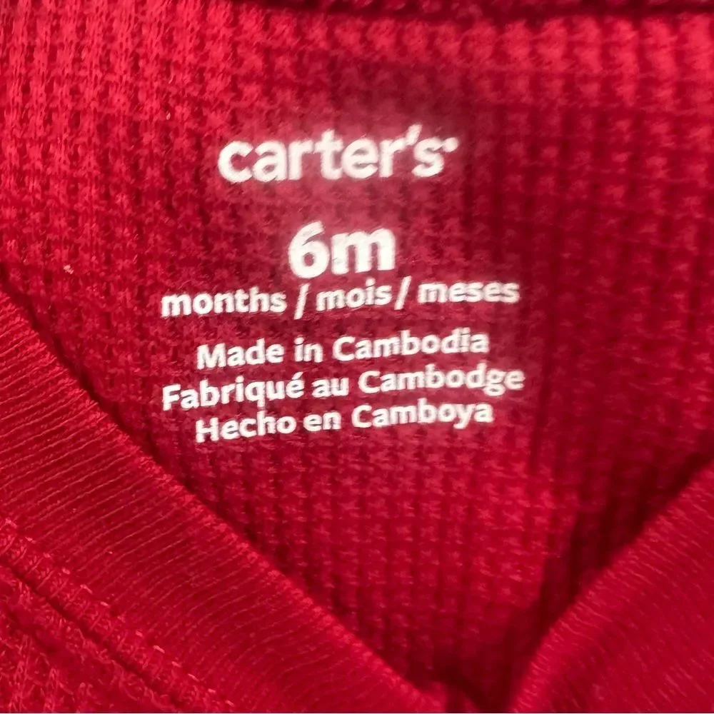 Carter’s boys 3 piece long sleeve top vest and pant set size 6 months NWT
